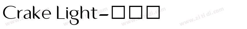 Crake Light字体转换